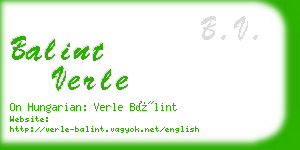 balint verle business card